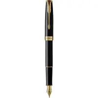 Parker Sonnet Black Lacquer G.T Fountain -mustekynä, musta runko