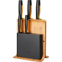 Fiskars Functional Form -veitsitukki bambua 5 veitsellä 6 osaa