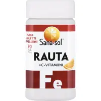 Sana-Sol Rauta+C-vitamiini 90 purutabl. ravintolisä