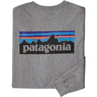 Patagonia M's L/S P-6 Logo Responsibili-Tee Gravel Heather - XXL