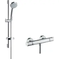 Hansgrohe ecostat comfort combi set 0.65 m with croma 100 va