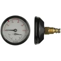 Erik Fćrgemann Termo-manometri - Ø80, 1/2'' (pussi), 0-4 bar / 20-120 C