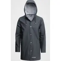 Stutterheim Stockholm Lightweight Charcoal - White - XL