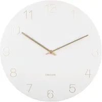 Karlsson Wall Clock Charm Engraved Numbers White - White - Ø40CM