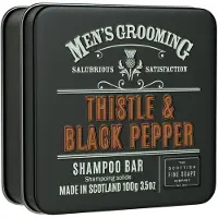 The Scottish Fine Soaps Company Thistle & Black Pepper Shampoo Bar in a Tin 10