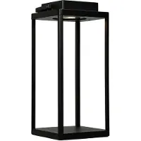 Dyberg Larsen Lanterne Med Led Lys - Opladelig - Black - H34CM x 15