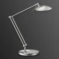 Knapstein Led pöytävalaisin COIRA, himmennettävä, Alumiini/harmaa/sinkki, Työhuone/toimisto, Metalli, Design
