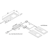 Hera LED-kaapinalusvalaisin Eco-Pad F 2 kpl 3000K musta F, himmennettävä, Musta, Keittiö, Alumiini, Moderni