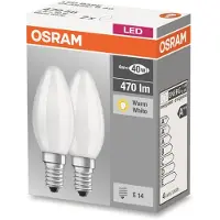 Osram – LED BASE candle fr 470lm 4W/827 (40W) E14 2-pack (4058075803930)