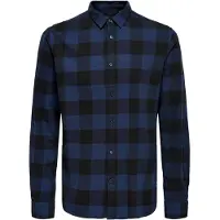 Only & Sons Onsgudmund Ls Checked Shirt Noos - Blue - S