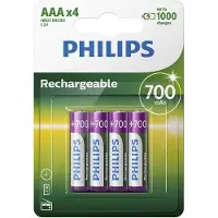 Philips Rechargeable AAA R03 700mAh 4pcs (R03B4A70/10)