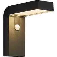 Nordlux LED-aurinkokäyttöinen LED-seinävalaisin Alya liiketunnistimella, Musta, Synteettinen materiaali, Moderni, aurinkokennovalaisin