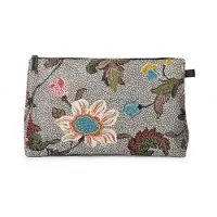 Ceannis Cosmetic Large Flower Linen Grey 34x20.5x9 cm - 1 pcs