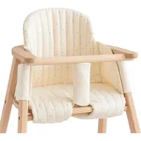 Nobodinoz Growing Green High Chair Cushion - Cream - ONE SIZE