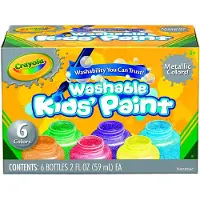 Crayola Crayolan pestävät metallivärit - 6 kpl.