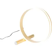 QAZQA Design-pöytävalaisin messinki sis. LED 3-vaiheinen himmennin - Navara