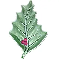 Bordallo Pinheiro - Holly tarjoiluvati 27,5 cm lehtivihreä