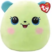 TY Squishy Beanies CLOVER - green bear squish 25cm