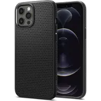 Spigen iPhone 12 Pro -kotelo Liquid Air Armor -kotelo iPhone 12:lle ja 12 Prolle - mattamusta