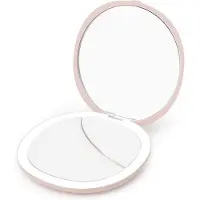 Uniq UNIQKompakti kaksipuolinen peili LED-valolla (5x suurennus) - vaaleanpunainen