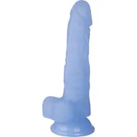 Baseks Jellies Aidonkaltainen Pieni Sininen Dildo Imukupilla 20 cm - Blue