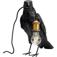 Kare Pöytävalaisin Animal Crow, Musta, Olohuone/ruokailutila, Synteettinen materiaali