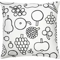 Iittala OTC Frutta tyynynpäällinen, 47 x 47 cm, mustavalkoinen