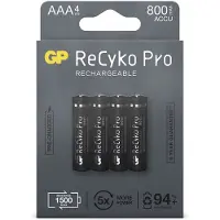GP ReCyko Pro, AAA 85AAAHCB-2WB4, Rechargeable, 4-pack