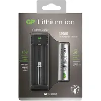 GP 18650 2600mah 3.7v Battery Box Musta