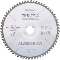 Metabo Sahanterä - - Alumiinileikkuri Ammattikäyttöön - 305x30 mm - 2,6/2,2 mm - 84 hammasta