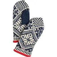 Hestra Nordic Wool Mitt Middle Blue/White Arkihanskat 9