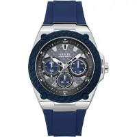 GUESS Kello - - W1049G1 - Sininen silikoni - Päiväys - 45 mm