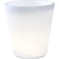 Konstsmide LED kukkaruukku Assisi valaistu Ø 37 cm ASSISI, Valkoinen/opaali, Synteettinen materiaali, Moderni