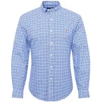 Ralph Lauren Slim Fit Gingham Oxford Shirt - Blue - XL