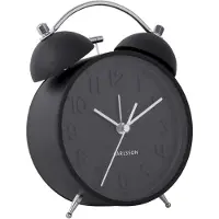 Karlsson Alarm Clock Iconic Matt Black - Black - 16.5X11X5.5CM