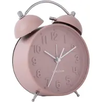 Karlsson Alarm Clock Iconic Matt Black - Pink - 16.5X11X5.5CM