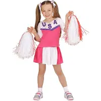 E-Carnavalskleding.nl Cheerleader - Naamiaisasu lapsille - 4-5 vuotta (116 cm)
