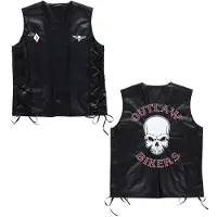 Widmann Biker-liivi pääkallolla