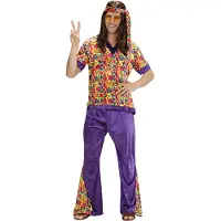 Widmann Hippie Dude Violetti Naamiaisasu - Small