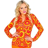 Finidi 70-LUVUN GROOVY-TYYLI - oranssit kuplat (paita)