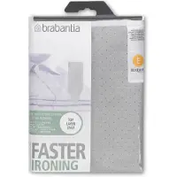 Brabantia Päällinen Koko E silikoni, 2mm vaahtoa 135x49 cm Hopea