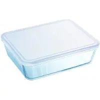 Pyrex Cook & Freez suorakulmainen lautanen kannella 24x19x8 cm