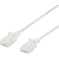 Deltaco – U/UTP Cat6a laitekaapeli, ohut, läpmitta 3,5mm, 0,5m, valk. (UUTP-1018)