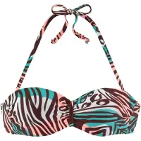 Venice beach Bikinitoppi turkoosi / suklaa / vaalea pinkki / valkoinen