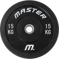 Master Fitness Painolevy Bumperplate Musta, Levypainot Bumper