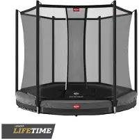 Berg trampoliini InGround Favorit +turvaverkko Comfort 330 cm 280 cm Harmaa