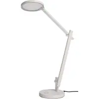 Deko-light Led pöytävalaisin Adhara, himmennettävä, Valkoinen/opaali, Työhuone/toimisto, Alumiini