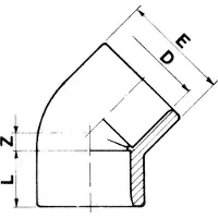 Cepex 01759 45º Pvc Ø225 Liimattava Kulma