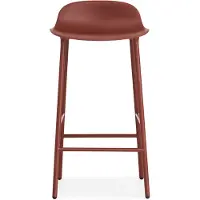 Normann Copenhagen Form baarituoli matala Red, punaiseksi lakatut teräsjalat