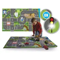 Kids Globe Play Mat Traffic with LED traffic light